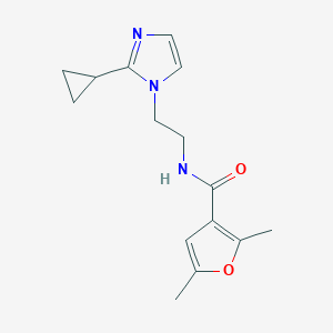 N-(2-(2-cyclopropyl-1H-imidazol-1-yl)ethyl)-2,5-dimethylfuran-3-carboxamide