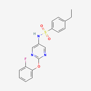 4-ethyl-N-(2-(2-fluorophenoxy)pyrimidin-5-yl)benzenesulfonamide