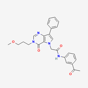 N-(3-acetylphenyl)-2-[3-(3-methoxypropyl)-4-oxo-7-phenyl-3,4-dihydro-5H-pyrrolo[3,2-d]pyrimidin-5-yl]acetamide