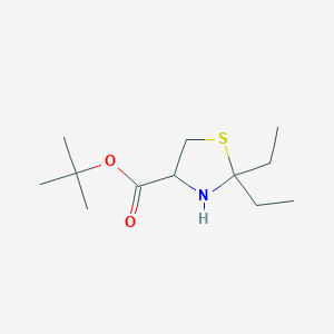 molecular formula C12H23NO2S B2939083 Tert-butyl 2,2-diethyl-1,3-thiazolidine-4-carboxylate CAS No. 2248260-07-1