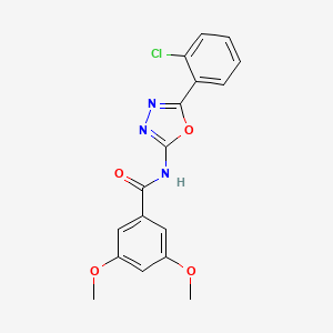 molecular formula C17H14ClN3O4 B2939099 N-[5-(2-chlorophenyl)-1,3,4-oxadiazol-2-yl]-3,5-dimethoxybenzamide CAS No. 865249-36-1