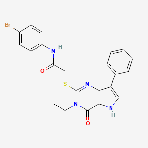 N-(4-bromophenyl)-2-((3-isopropyl-4-oxo-7-phenyl-4,5-dihydro-3H-pyrrolo[3,2-d]pyrimidin-2-yl)thio)acetamide