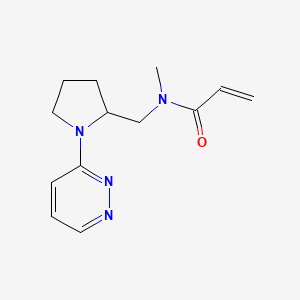 molecular formula C13H18N4O B2939106 N-Methyl-N-[(1-pyridazin-3-ylpyrrolidin-2-yl)methyl]prop-2-enamide CAS No. 2411239-45-5