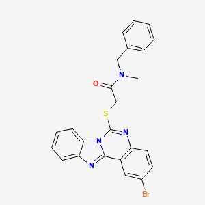 N-benzyl-2-(2-bromobenzimidazolo[1,2-c]quinazolin-6-yl)sulfanyl-N-methylacetamide