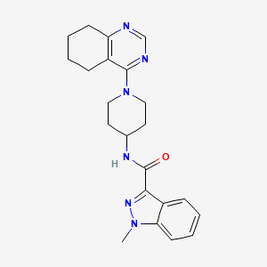 molecular formula C22H26N6O B2939110 1-methyl-N-(1-(5,6,7,8-tetrahydroquinazolin-4-yl)piperidin-4-yl)-1H-indazole-3-carboxamide CAS No. 2034258-84-7
