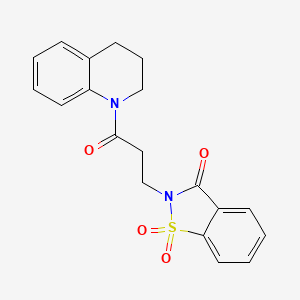 2-(3-(3,4-dihydroquinolin-1(2H)-yl)-3-oxopropyl)benzo[d]isothiazol-3(2H)-one 1,1-dioxide