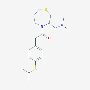 1-(3-((Dimethylamino)methyl)-1,4-thiazepan-4-yl)-2-(4-(isopropylthio)phenyl)ethanone