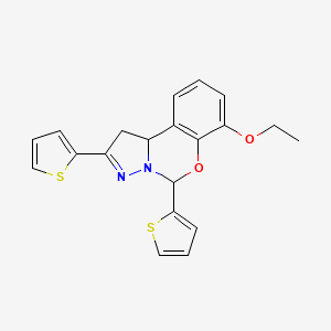 7-ethoxy-2,5-di(thiophen-2-yl)-5,10b-dihydro-1H-benzo[e]pyrazolo[1,5-c][1,3]oxazine