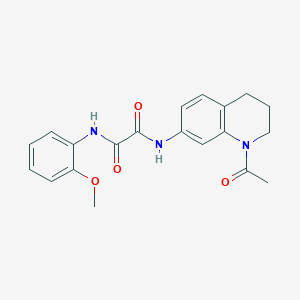 molecular formula C20H21N3O4 B2939119 N-(1-acetyl-1,2,3,4-tetrahydroquinolin-7-yl)-N'-(2-methoxyphenyl)ethanediamide CAS No. 898439-82-2