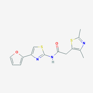 molecular formula C14H13N3O2S2 B2939120 2-(2,4-dimethylthiazol-5-yl)-N-(4-(furan-2-yl)thiazol-2-yl)acetamide CAS No. 1235321-60-4