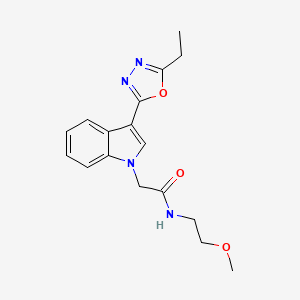 2-(3-(5-ethyl-1,3,4-oxadiazol-2-yl)-1H-indol-1-yl)-N-(2-methoxyethyl)acetamide