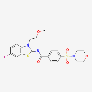 (Z)-N-(6-fluoro-3-(2-methoxyethyl)benzo[d]thiazol-2(3H)-ylidene)-4-(morpholinosulfonyl)benzamide