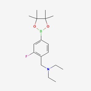 molecular formula C17H27BFNO2 B2939124 4-(N-Diethylamino)methyl-3-fluorophenylboronic acid pinacol ester CAS No. 2377606-38-5