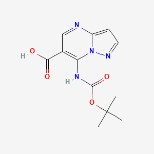 B2939129 7-[(2-Methylpropan-2-yl)oxycarbonylamino]pyrazolo[1,5-a]pyrimidine-6-carboxylic acid CAS No. 2248365-34-4