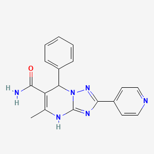 5-Methyl-7-phenyl-2-pyridin-4-yl-4,7-dihydro[1,2,4]triazolo[1,5-a]pyrimidine-6-carboxamide