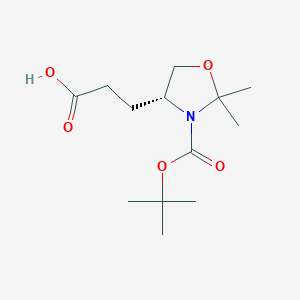 3-[(4R)-3-[(tert-butoxy)carbonyl]-2,2-dimethyl-1,3-oxazolidin-4-yl]propanoic acid