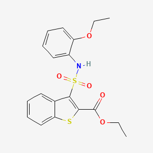 molecular formula C19H19NO5S2 B2939184 Ethyl 3-[(2-ethoxyphenyl)sulfamoyl]-1-benzothiophene-2-carboxylate CAS No. 932303-61-2