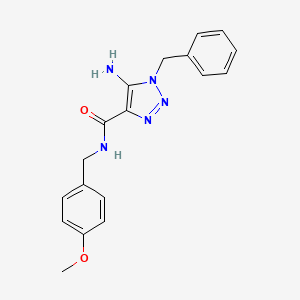 molecular formula C18H19N5O2 B2939196 5-氨基-1-苄基-N-(4-甲氧基苄基)-1H-1,2,3-三唑-4-甲酰胺 CAS No. 900013-31-2