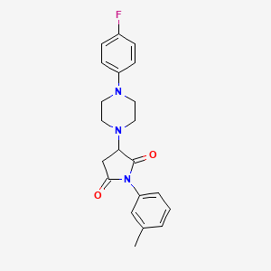 B2939206 3-(4-(4-Fluorophenyl)piperazin-1-yl)-1-(m-tolyl)pyrrolidine-2,5-dione CAS No. 296797-95-0