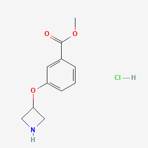 molecular formula C11H14ClNO3 B2939224 Methyl 3-(azetidin-3-yloxy)benzoate hydrochloride CAS No. 1956376-78-5