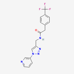 N-((1-(pyridin-3-yl)-1H-1,2,3-triazol-4-yl)methyl)-2-(4-(trifluoromethyl)phenyl)acetamide