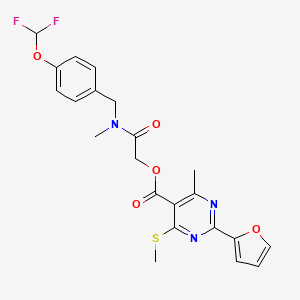 ({[4-(Difluoromethoxy)phenyl]methyl}(methyl)carbamoyl)methyl 2-(furan-2-yl)-4-methyl-6-(methylsulfanyl)pyrimidine-5-carboxylate