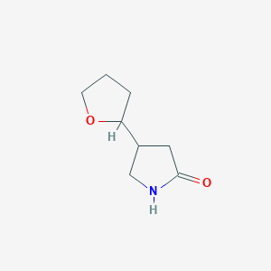 molecular formula C8H13NO2 B2939299 4-(oxolan-2-yl)pyrrolidin-2-one CAS No. 1430091-71-6