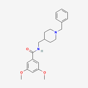 molecular formula C22H28N2O3 B2939439 N-[(1-benzylpiperidin-4-yl)methyl]-3,5-dimethoxybenzamide CAS No. 953932-85-9