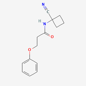 molecular formula C14H16N2O2 B2939484 N-(1-cyanocyclobutyl)-3-phenoxypropanamide CAS No. 1281106-78-2