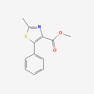 molecular formula C12H11NO2S B2939550 Methyl 2-methyl-5-phenylthiazole-4-carboxylate CAS No. 133415-15-3