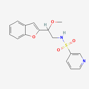 molecular formula C16H16N2O4S B2939585 N-[2-(1-benzofuran-2-yl)-2-methoxyethyl]pyridine-3-sulfonamide CAS No. 2034608-97-2