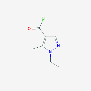 molecular formula C7H9ClN2O B2939587 1-ethyl-5-methyl-1H-pyrazole-4-carbonyl chloride CAS No. 1172423-27-6