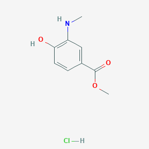 molecular formula C9H12ClNO3 B2939603 Methyl 4-hydroxy-3-(methylamino)benzoate hydrochloride CAS No. 2365418-78-4