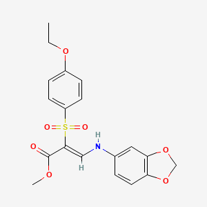 methyl (2Z)-3-(1,3-benzodioxol-5-ylamino)-2-[(4-ethoxyphenyl)sulfonyl]acrylate
