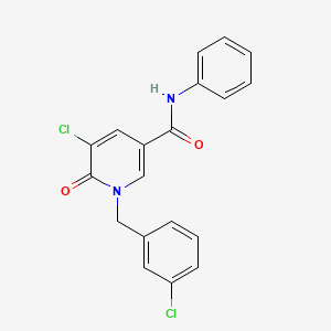 5-chloro-1-(3-chlorobenzyl)-6-oxo-N-phenyl-1,6-dihydro-3-pyridinecarboxamide