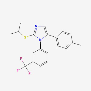 2-(isopropylthio)-5-(p-tolyl)-1-(3-(trifluoromethyl)phenyl)-1H-imidazole