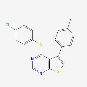 4-((4-Chlorophenyl)thio)-5-(p-tolyl)thieno[2,3-d]pyrimidine