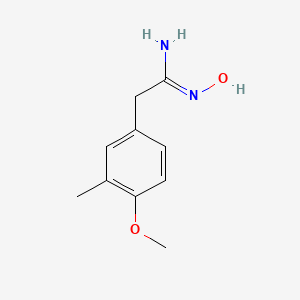 molecular formula C10H14N2O2 B2939639 N'-hydroxy-2-(4-methoxy-3-methylphenyl)ethanimidamide CAS No. 885952-58-9