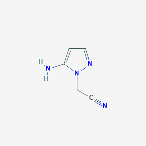 molecular formula C5H6N4 B2939697 2-(5-amino-1H-pyrazol-1-yl)acetonitrile CAS No. 2091160-63-1
