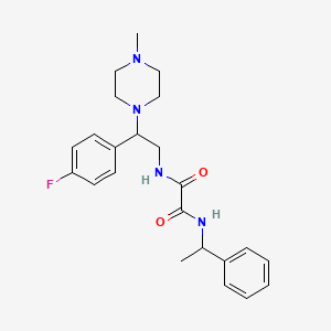 molecular formula C23H29FN4O2 B2939724 N1-(2-(4-fluorophenyl)-2-(4-methylpiperazin-1-yl)ethyl)-N2-(1-phenylethyl)oxalamide CAS No. 903356-74-1
