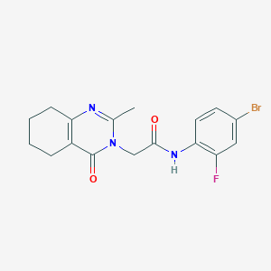 molecular formula C17H17BrFN3O2 B2939726 N-(4-bromo-2-fluorophenyl)-2-(2-methyl-4-oxo-3,4,5,6,7,8-hexahydroquinazolin-3-yl)acetamide CAS No. 1251570-73-6