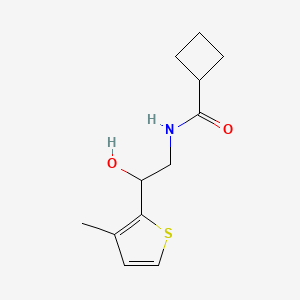 molecular formula C12H17NO2S B2939771 N-[2-hydroxy-2-(3-methylthiophen-2-yl)ethyl]cyclobutanecarboxamide CAS No. 1351648-49-1