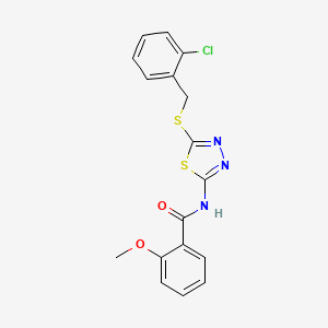 B2939777 N-(5-((2-chlorobenzyl)thio)-1,3,4-thiadiazol-2-yl)-2-methoxybenzamide CAS No. 607697-09-6