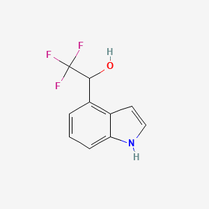 molecular formula C10H8F3NO B2939804 2,2,2-Trifluoro-1-(1H-indol-4-yl)ethanol CAS No. 2228592-97-8