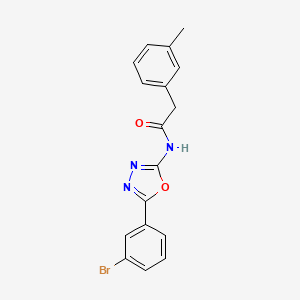 molecular formula C17H14BrN3O2 B2939813 N-[5-(3-bromophenyl)-1,3,4-oxadiazol-2-yl]-2-(3-methylphenyl)acetamide CAS No. 1170107-74-0