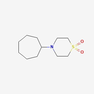 molecular formula C11H21NO2S B2939835 4-Cycloheptylthiomorpholine 1,1-dioxide CAS No. 477858-26-7