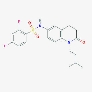 molecular formula C20H22F2N2O3S B2939883 2,4-difluoro-N-(1-isopentyl-2-oxo-1,2,3,4-tetrahydroquinolin-6-yl)benzenesulfonamide CAS No. 941955-88-0