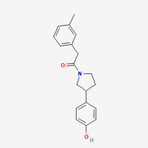 molecular formula C19H21NO2 B2939897 1-(3-(4-Hydroxyphenyl)pyrrolidin-1-yl)-2-(m-tolyl)ethanone CAS No. 2034475-02-8