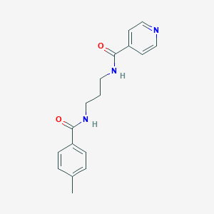 molecular formula C17H19N3O2 B293991 N-{3-[(4-methylbenzoyl)amino]propyl}isonicotinamide 