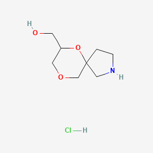 B2939967 6,9-Dioxa-2-azaspiro[4.5]decan-7-ylmethanol;hydrochloride CAS No. 2567504-44-1